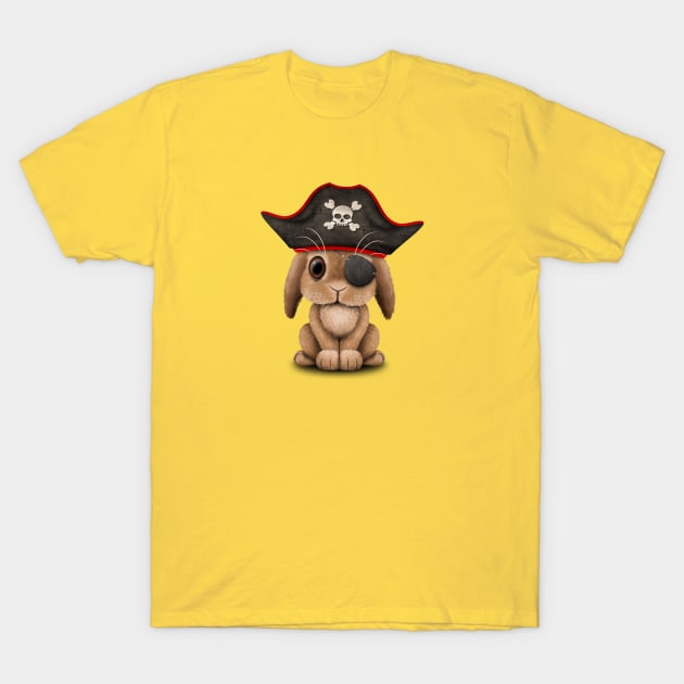 Cute Baby Bunny Pirate T-Shirt by jeffbartels